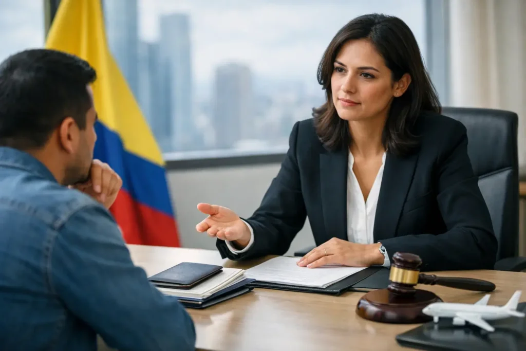 Ejemplo de defensa sanción migratoria Colombia