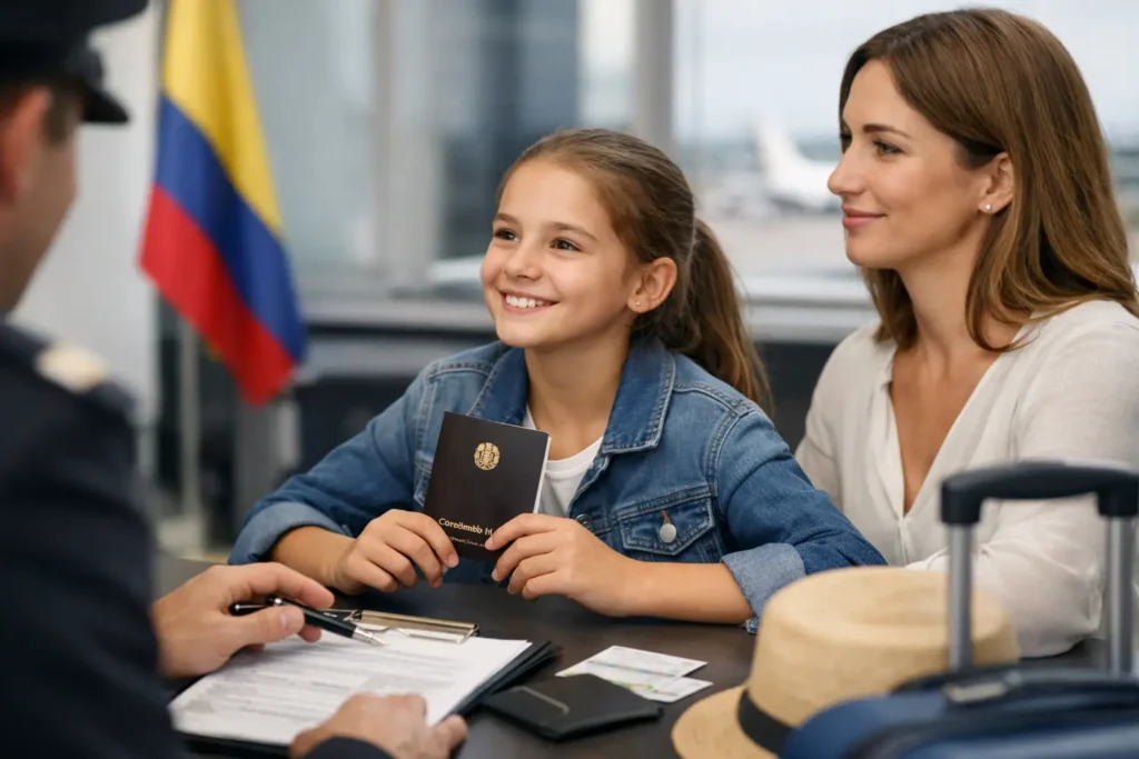 Trámite permiso salida de menor en Colombia