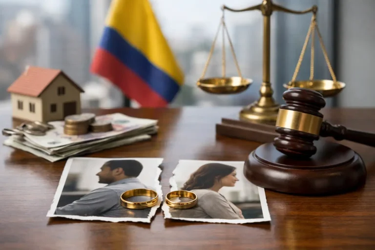 Qué pasa con bienes en divorcio en Colombia